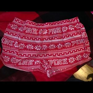 New VS Pink flannel L shorts